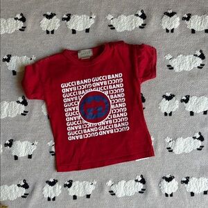 Gucci Red and Blue Logo T-Shirt